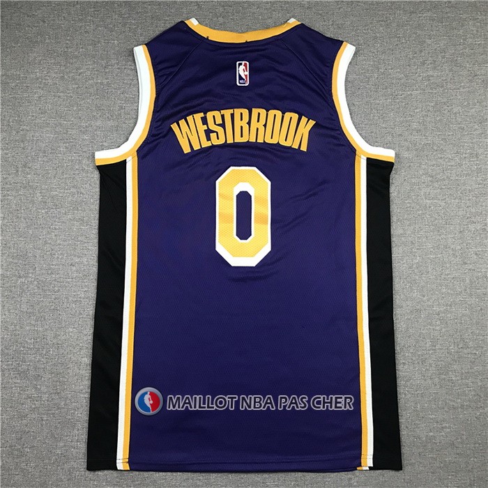Maillot Los Angeles Lakers Russell Westbrook NO 0 Statement 2021-22 Volet